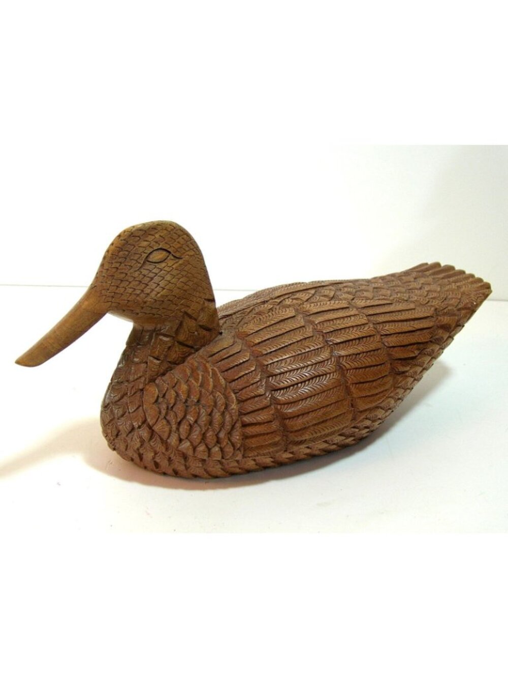 Duck Decoy, Hand Carved Wood Duck - Picture 6 of 6